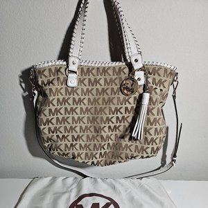 Michael Kors Tote/Satchel/ cross body bag with leather trim